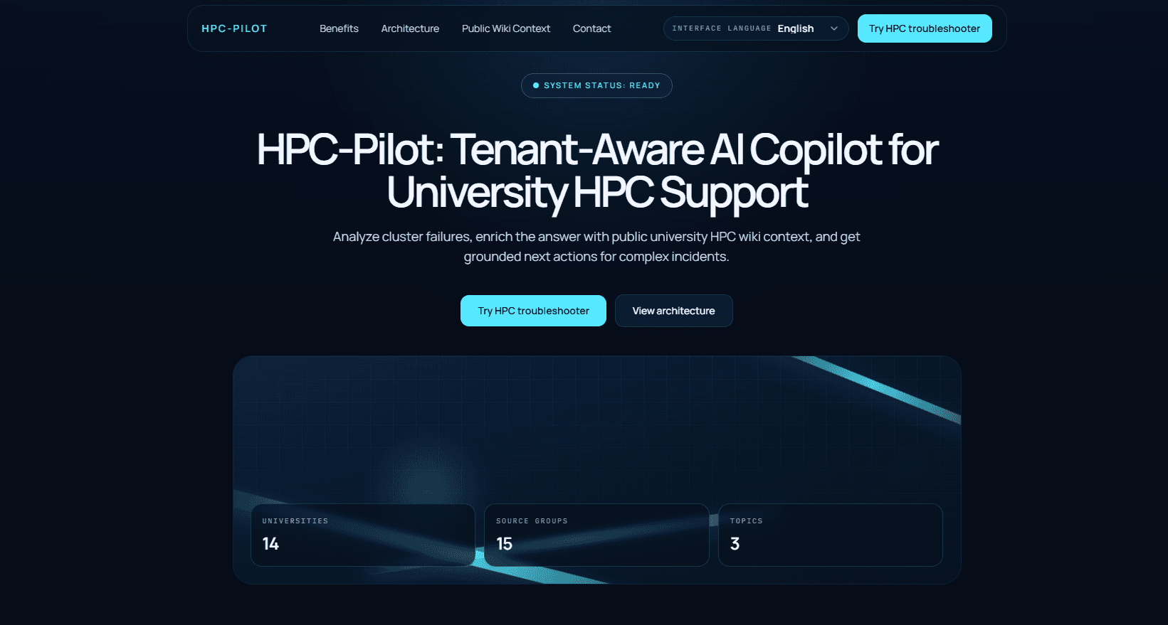 HPC-Pilot interface preview